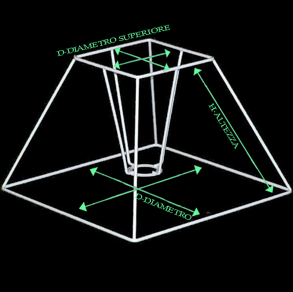 Telai per paralumi telaio piramide - immagine 2